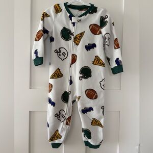 Carters Football Fleece One-Piece Pajamas